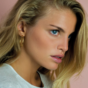 ZINZI silberne Ohrringe gelb vergoldet 35 x 2mm glatt ZIO435G