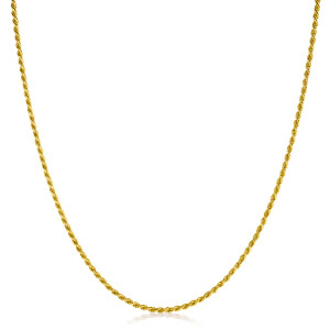 ZINZI zlv. koord collier 42cm geelverguld