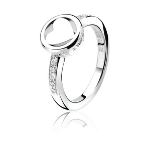 ZINZI silberner Ring Herz weiß LOVER1