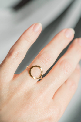 ZINZI Gold 14 Karat Gold Ring offen rund ZGR173