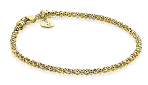 ZINZI silbernes Gliederarmband gelbvergoldet 18,5cm ZIA1288G