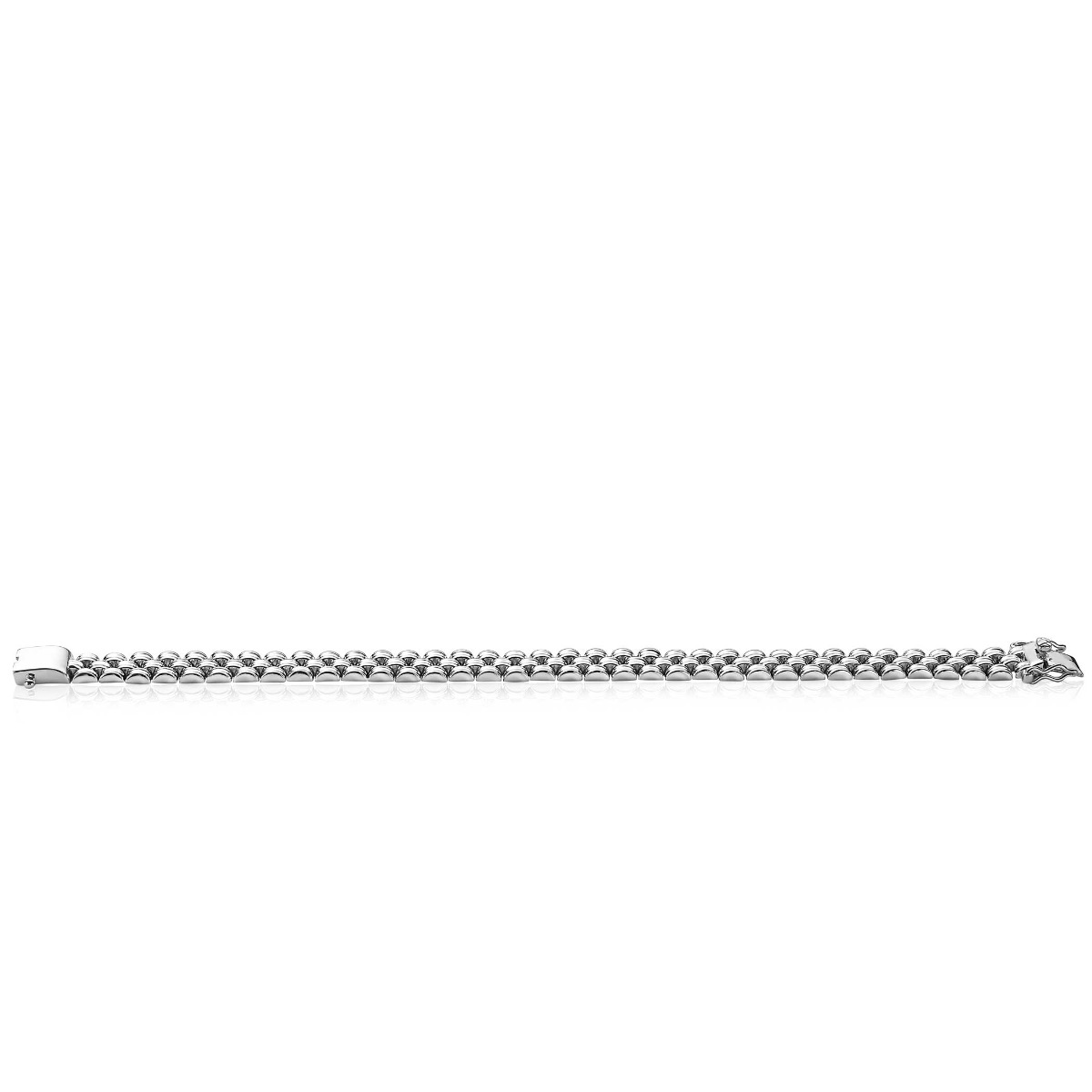 "Mart Visser by ZINZI breites Gliederarmband aus Silber, 9 mm, mit Luxusverschluss MVA22"