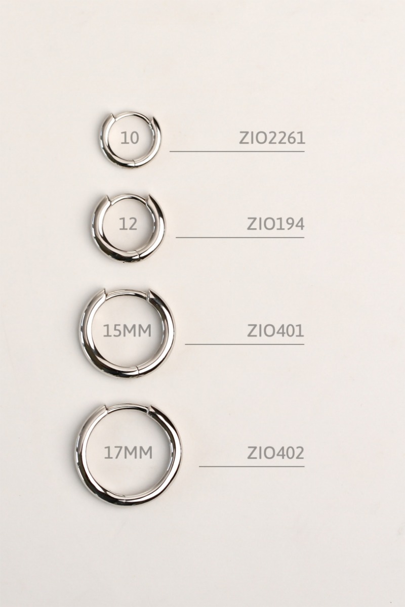 ZINZI silberne Kreolen 15 x 2mm glatt ZIO401