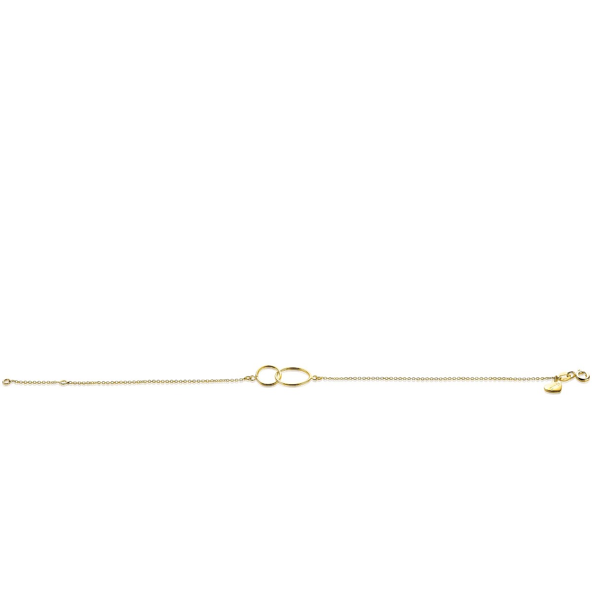ZINZI 14 Karat Gold Armband offene Kreise ineinander ZGA115