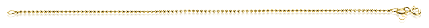 ZINZI Gold 14 Karat Kugelarmband  1,3 mm breit ZGA292