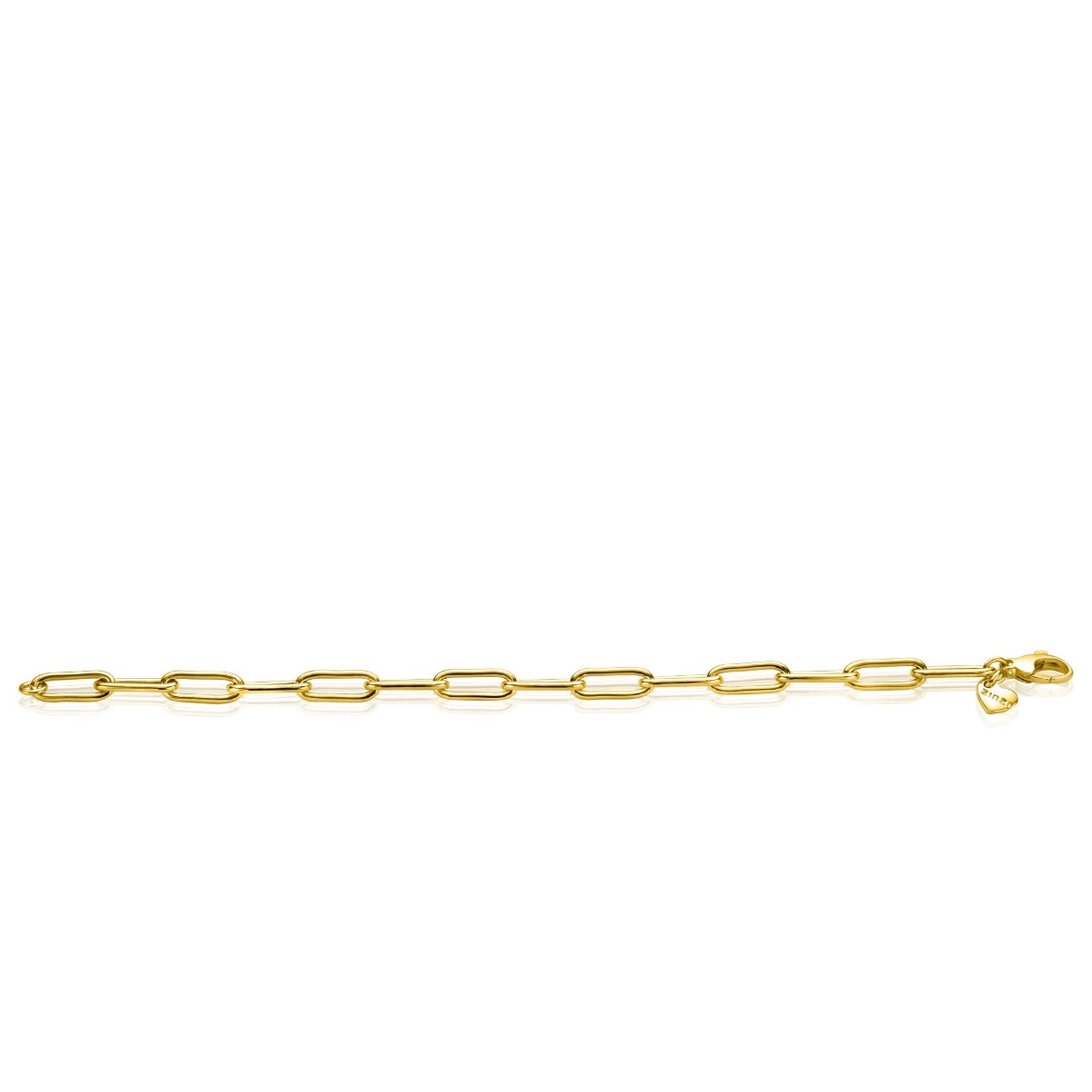 ZINZI zlv.armband gg.verg.paperclip schakels 5.8mm