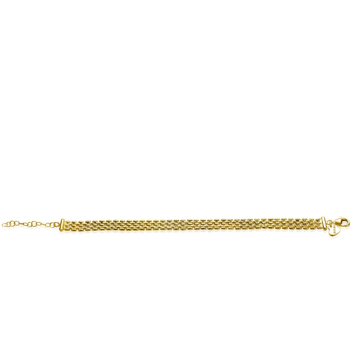 ZINZI zlv. rolex-style armband geel verguld 8mm