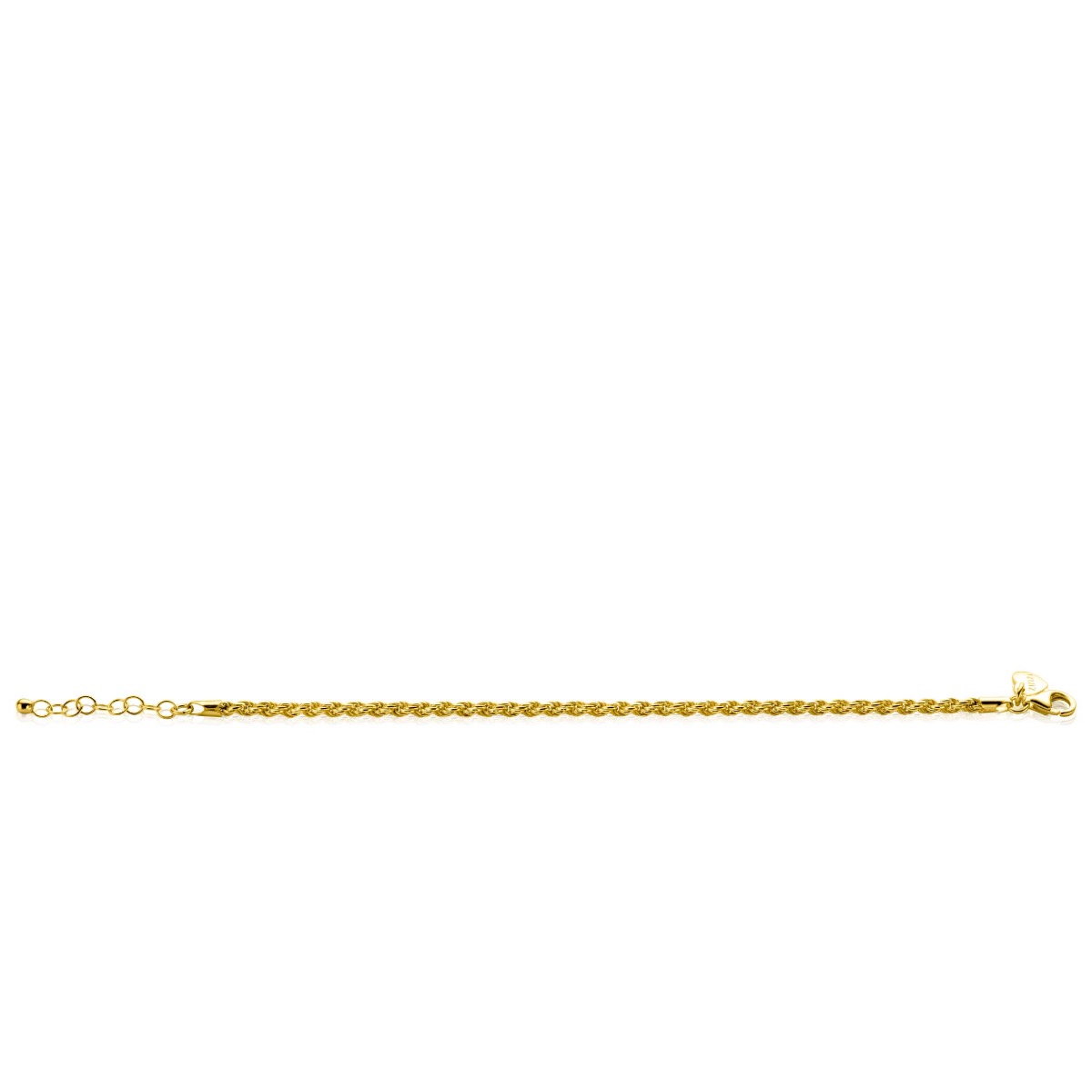 ZINZI zlv.  koord armband geelgoud verguld 3mm