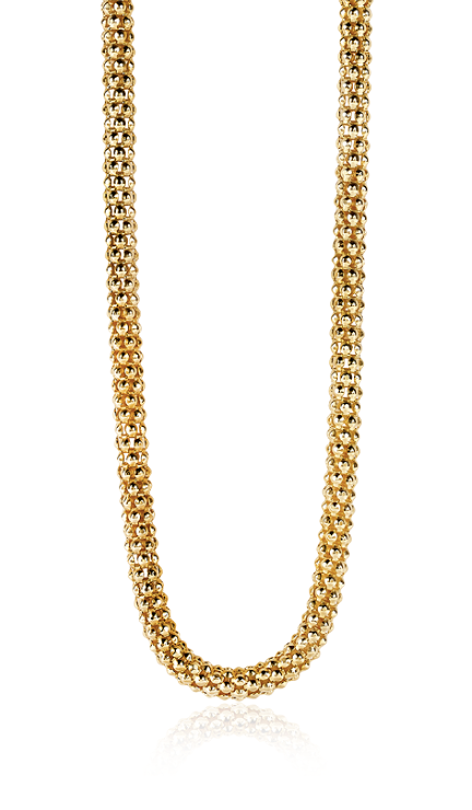 ZINZI silbernes Gliederkette gelb vergoldet 4,5mm breit 45cm ZIC1057G