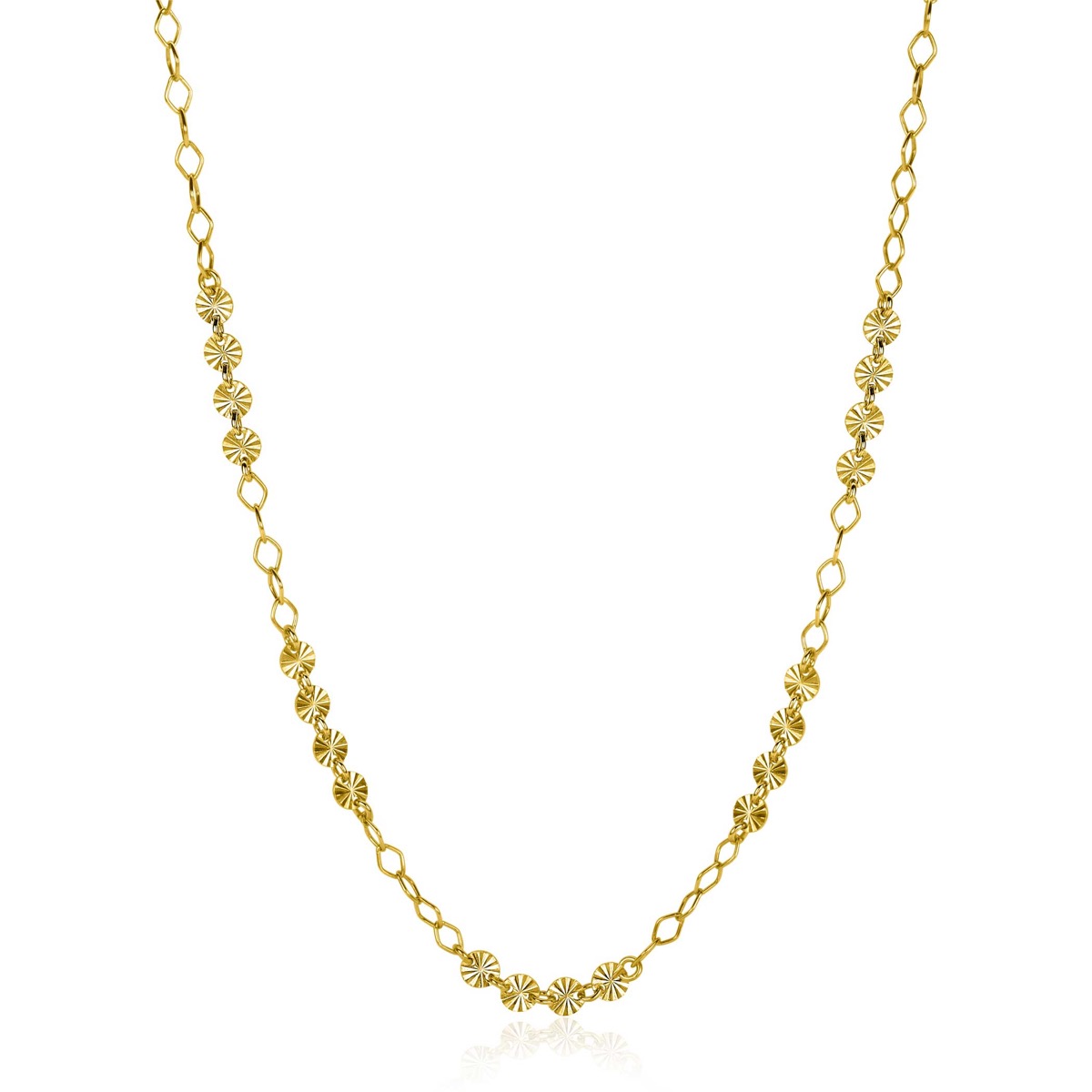 ZINZI zlv. collier gg.verg.4x 4 gediam.plaatjes 40+5cm
