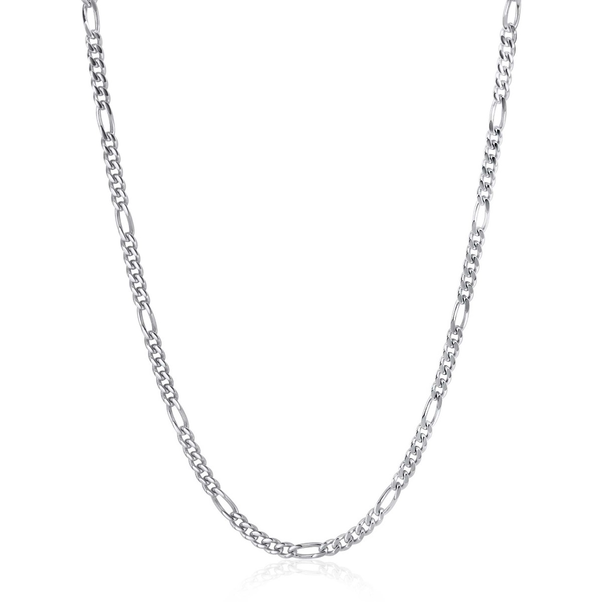 ZINZI zlv. collier figaro schakels 3.5mm 45cm
