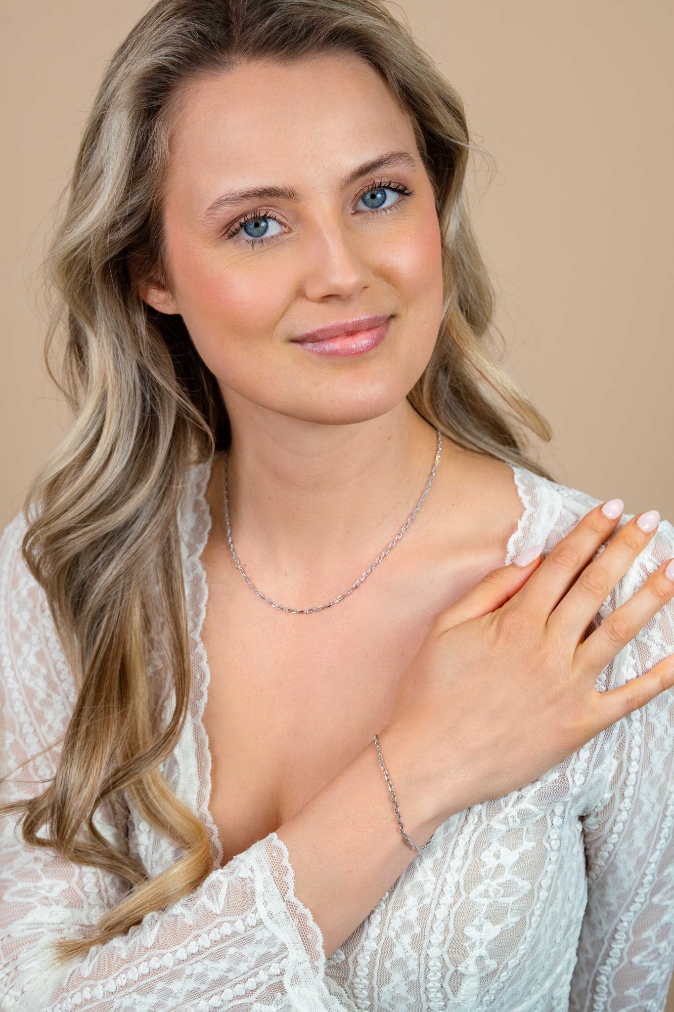 ZINZI zlv. collier massieve marine schakels