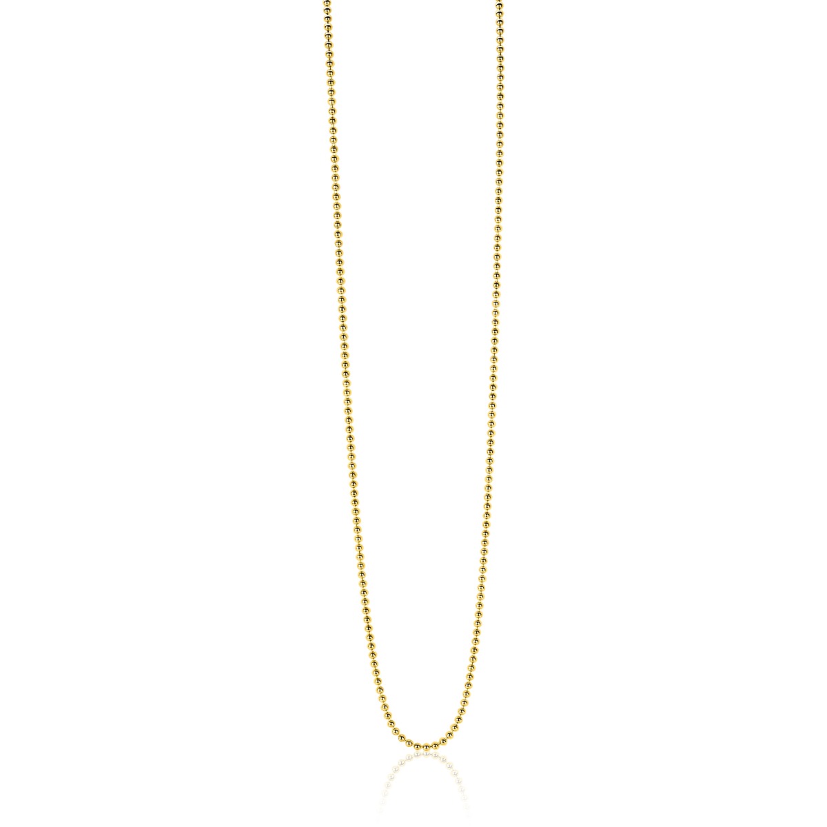 ZINZI zlv. bol collier 70 cm geel verguld