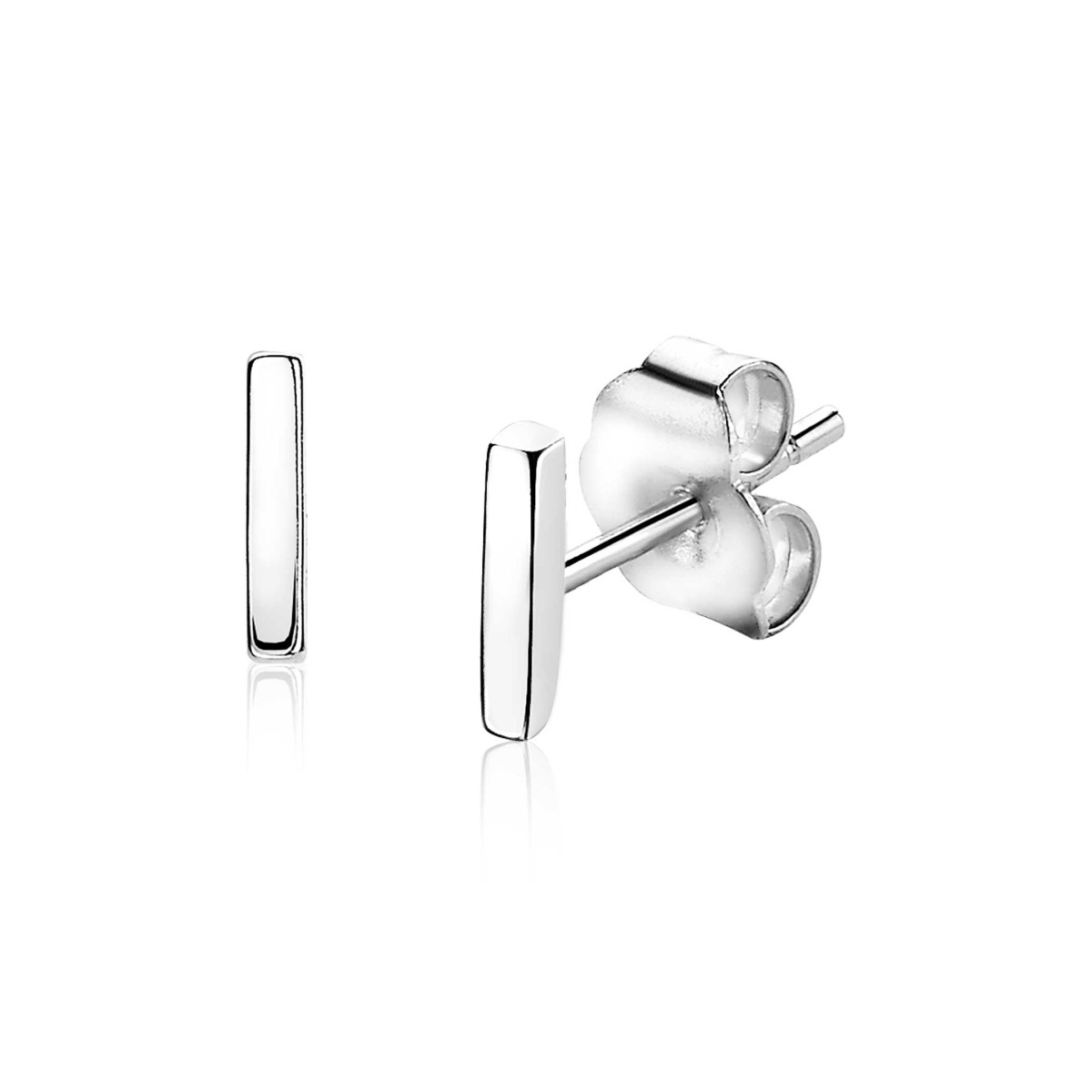 "ZINZI silberne Ohrstecker glatt Stab 8mm ZIO1689"