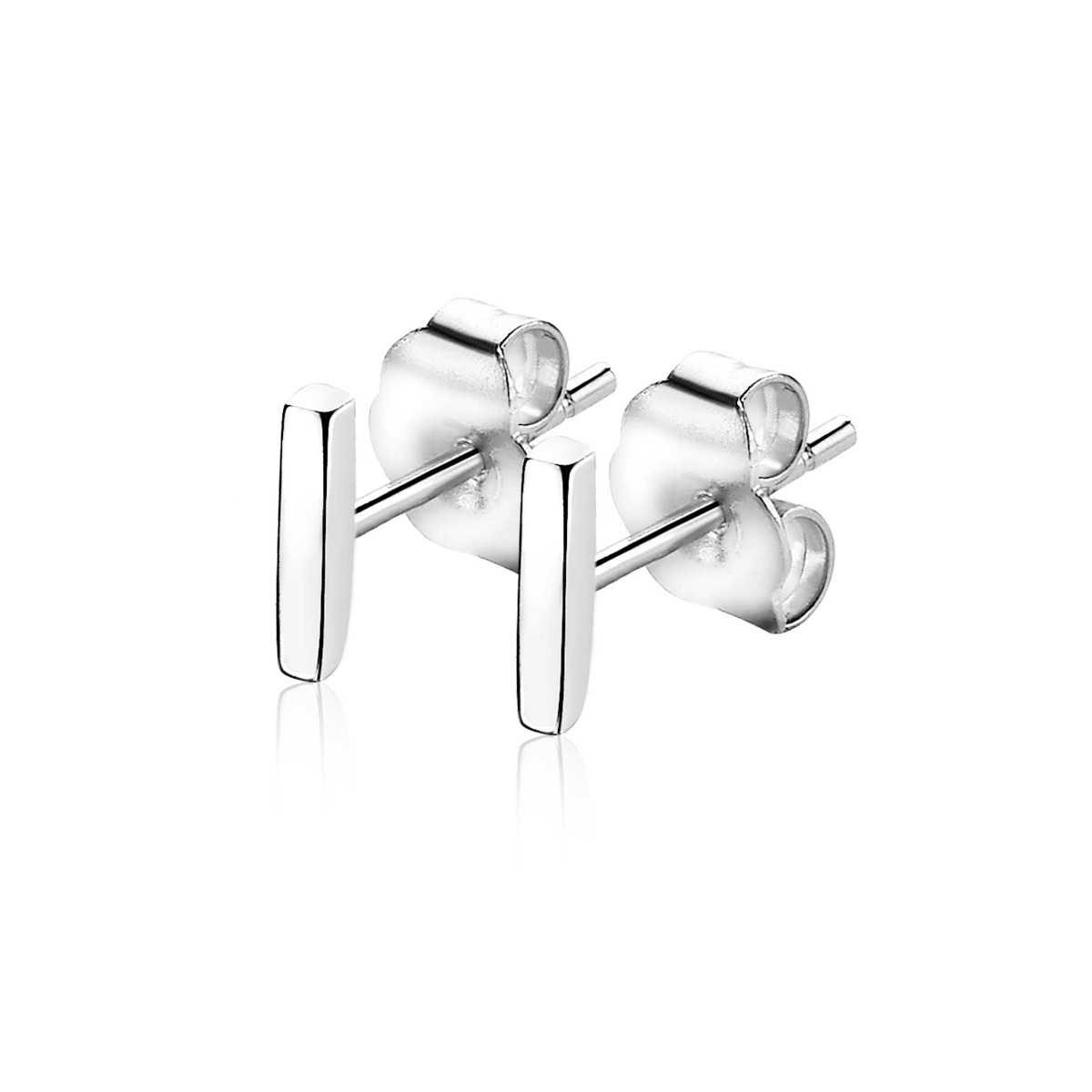 "ZINZI silberne Ohrstecker glatt Stab 8mm ZIO1689"