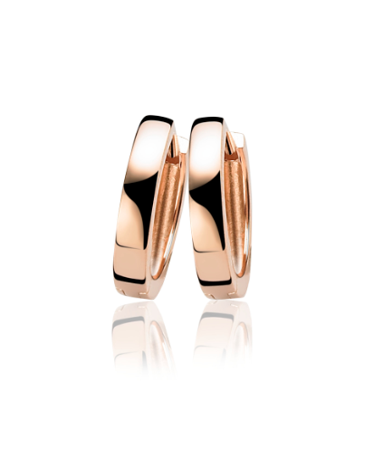 ZINZI silberne Ohrringe rosé vergoldet 17 x 3mm ZIO186R
