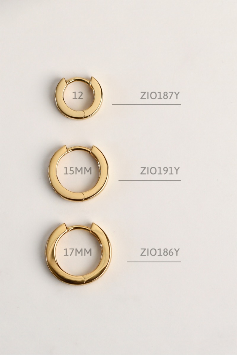 ZINZI zlv. klapcreolen gg.verguld zirconia 12x3mm