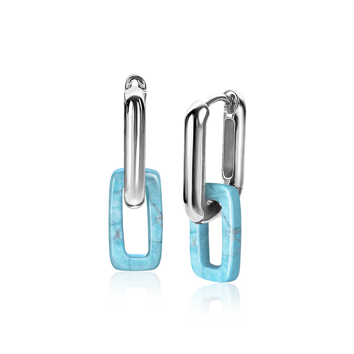 ZINZI zlv. creoolhangers blauw