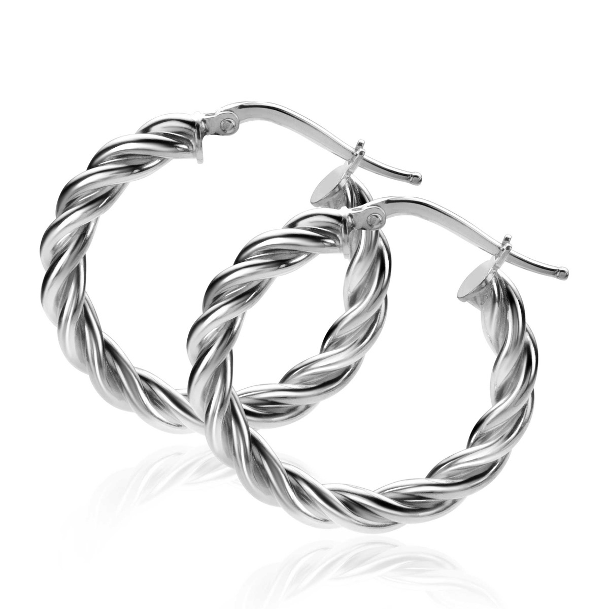 ZINZI zlv. oorringen gedraaid 27x4mm