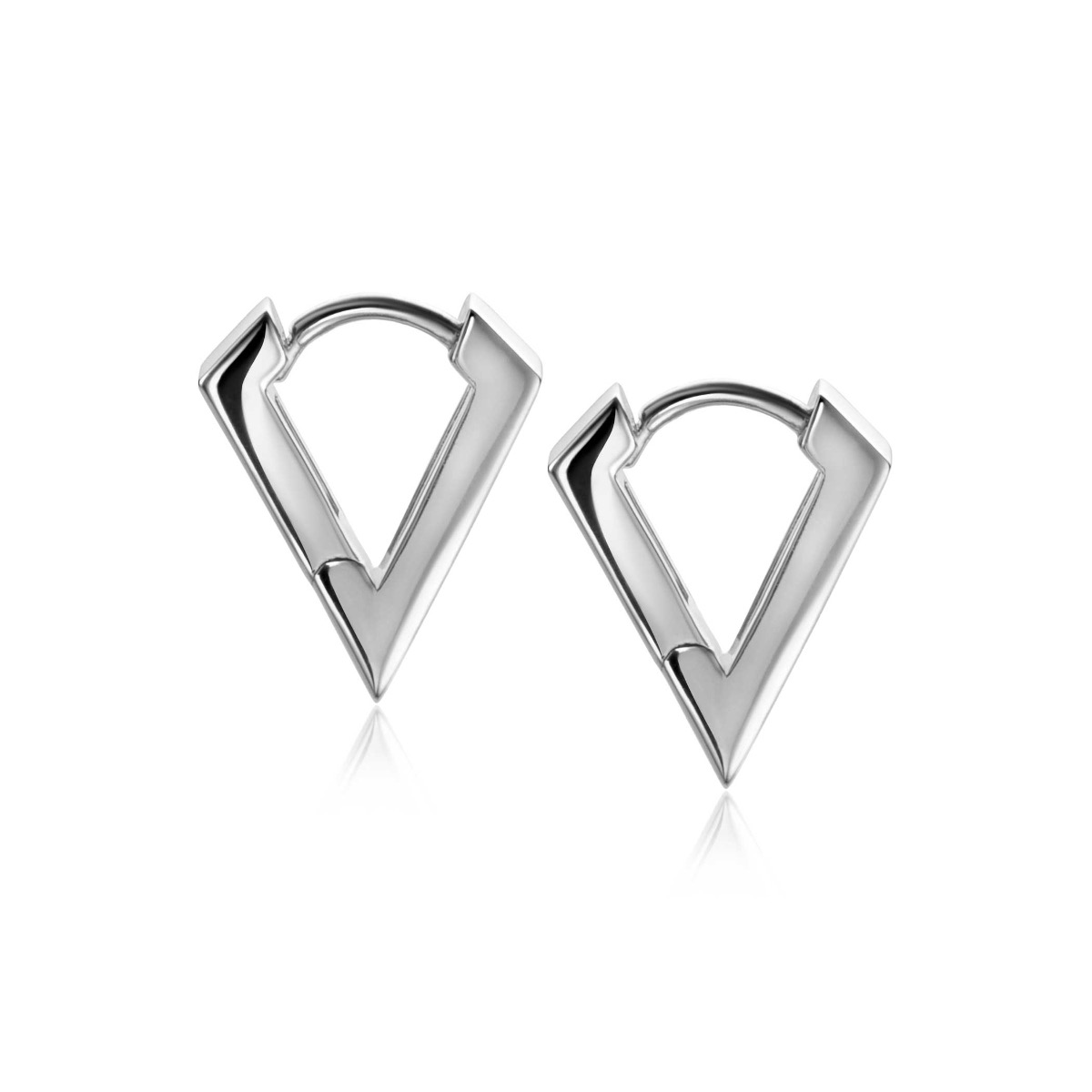 ZINZI zlv. klapcreolen V vorm 16x3mm
