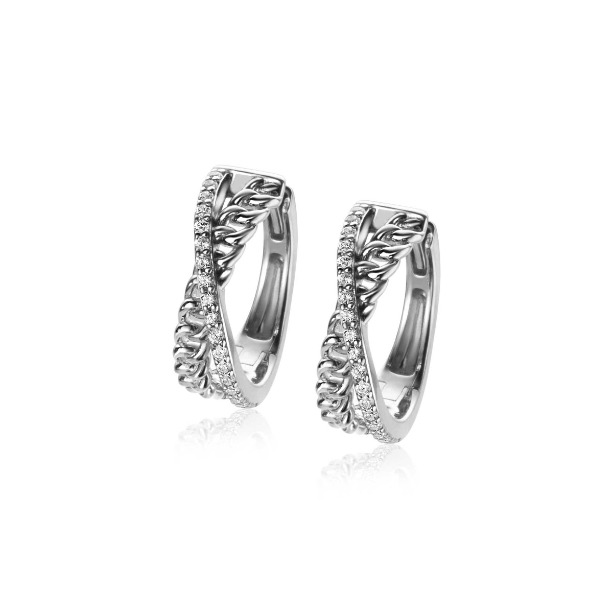 ZINZI zlv. klapcreolen cross-over grmt/zirc.18x6mm