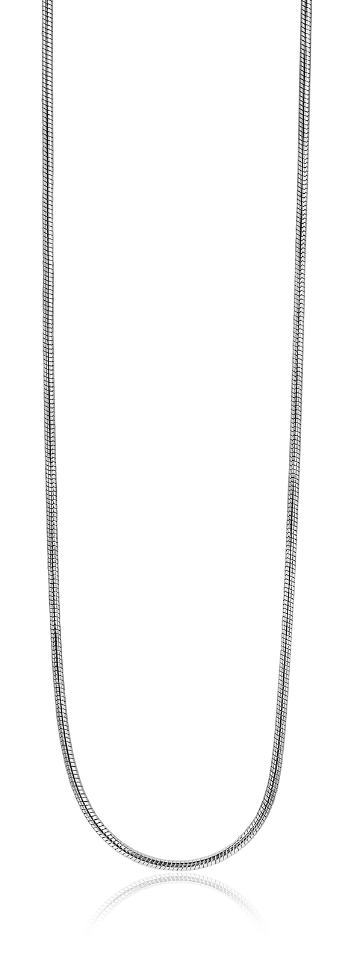 42cm Zinzi silberne Schlangenkette 1mm breit ZISL42